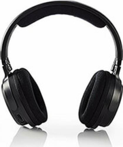 NEDIS HPRF200BK WIRELESS TV HEADPHONES RF ON-EAR BATTERY PLAY TIME: UP TO 15HOURS 100M CHARGING DOC